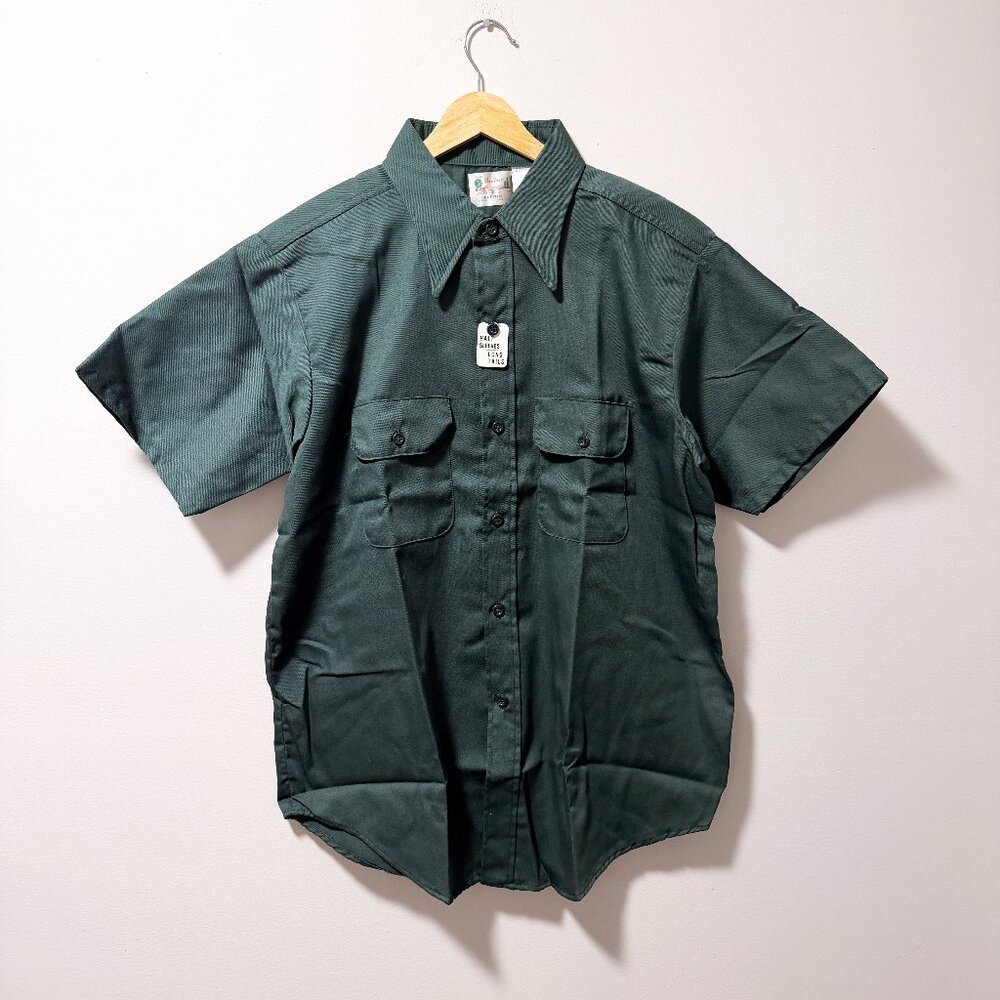 Deadstock Vtg 70s Five Brother Union Made Work Shirt L